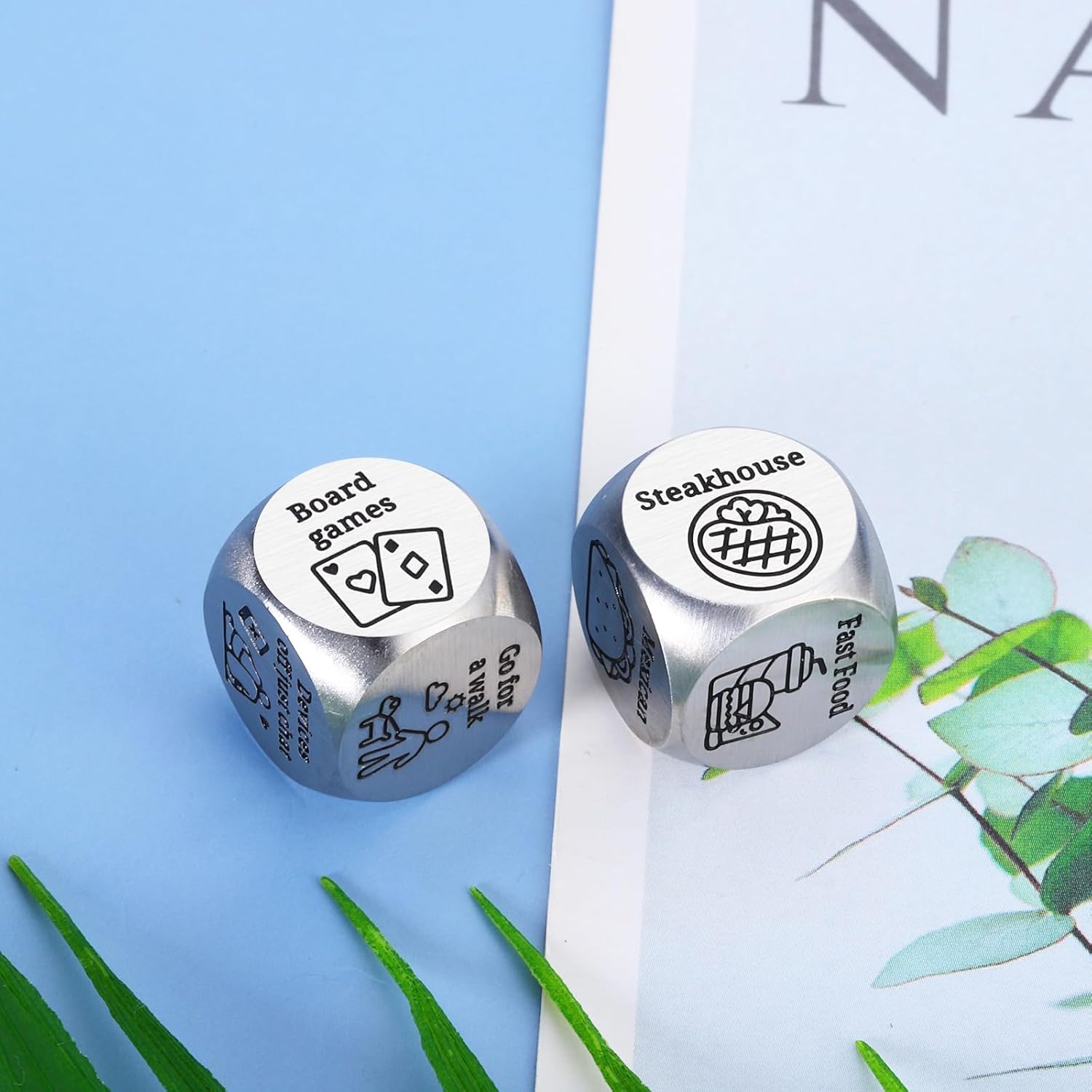 10th Tin Anniversary Wedding Gifts for Her Him Funny Valentines Gift for Couple Date Night Gifts Him Her Anniversary Presents Couples Date Night Gift Food Decision Dice Easter Basket Stuffers for Him