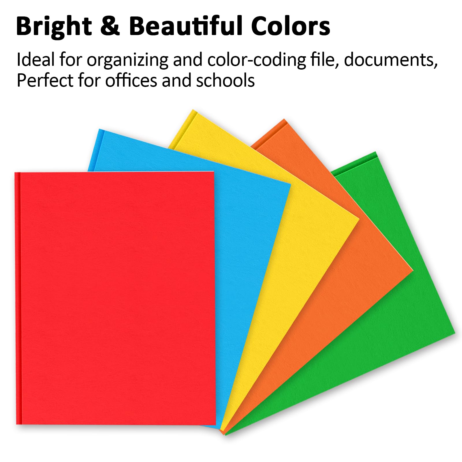 FUCDTEFC 2 Pocket Folder With Prong 6 Pack - Letter Size Plastic Folders, 6 Bright Colors - View #10