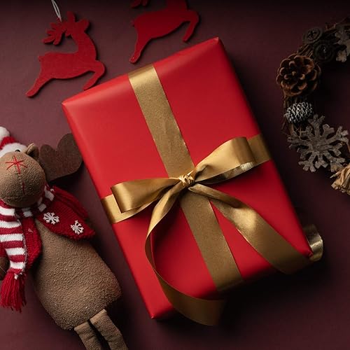 Miniatura 297 de RUSPEPA Papel de regalo negro de color sólido para bodas, cumpleaños, fiestas, felicitaciones y vacaciones, 30 pulgadas x 32.8 pies Negro -,Azul