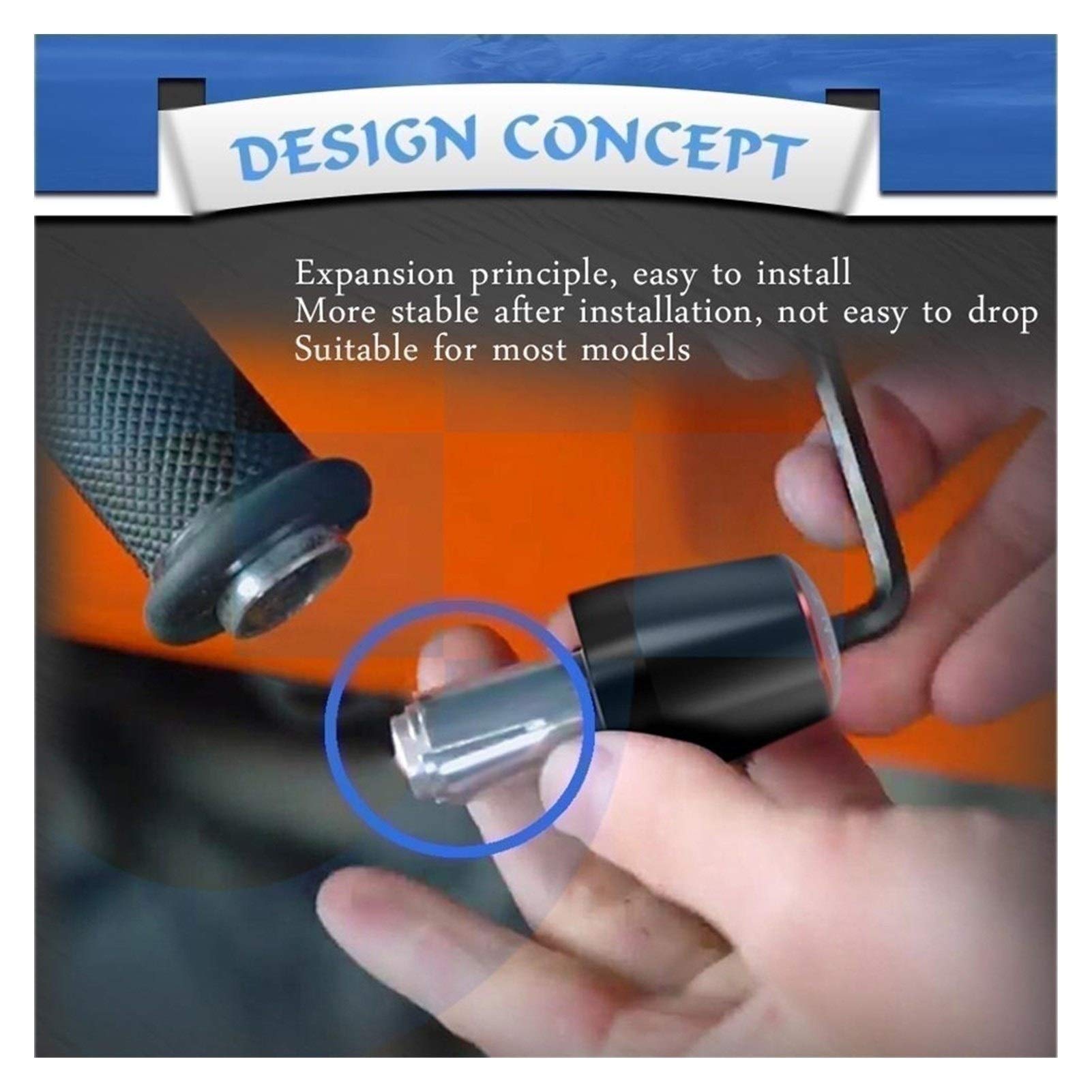 Motorcycle Accessories 7/8 22MM Handlebar Handle Bar End Grips - View #6