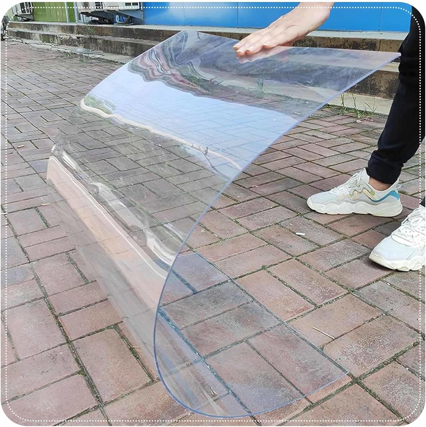 Polycarbonate Greenhouse Roofing Sheet, Transparent Acrylic Plastic Replacement Panels, Insulation Daylighting Panels, Waterproof/UV Resistant, Easy to Bend and Cut,W×L-1x3m