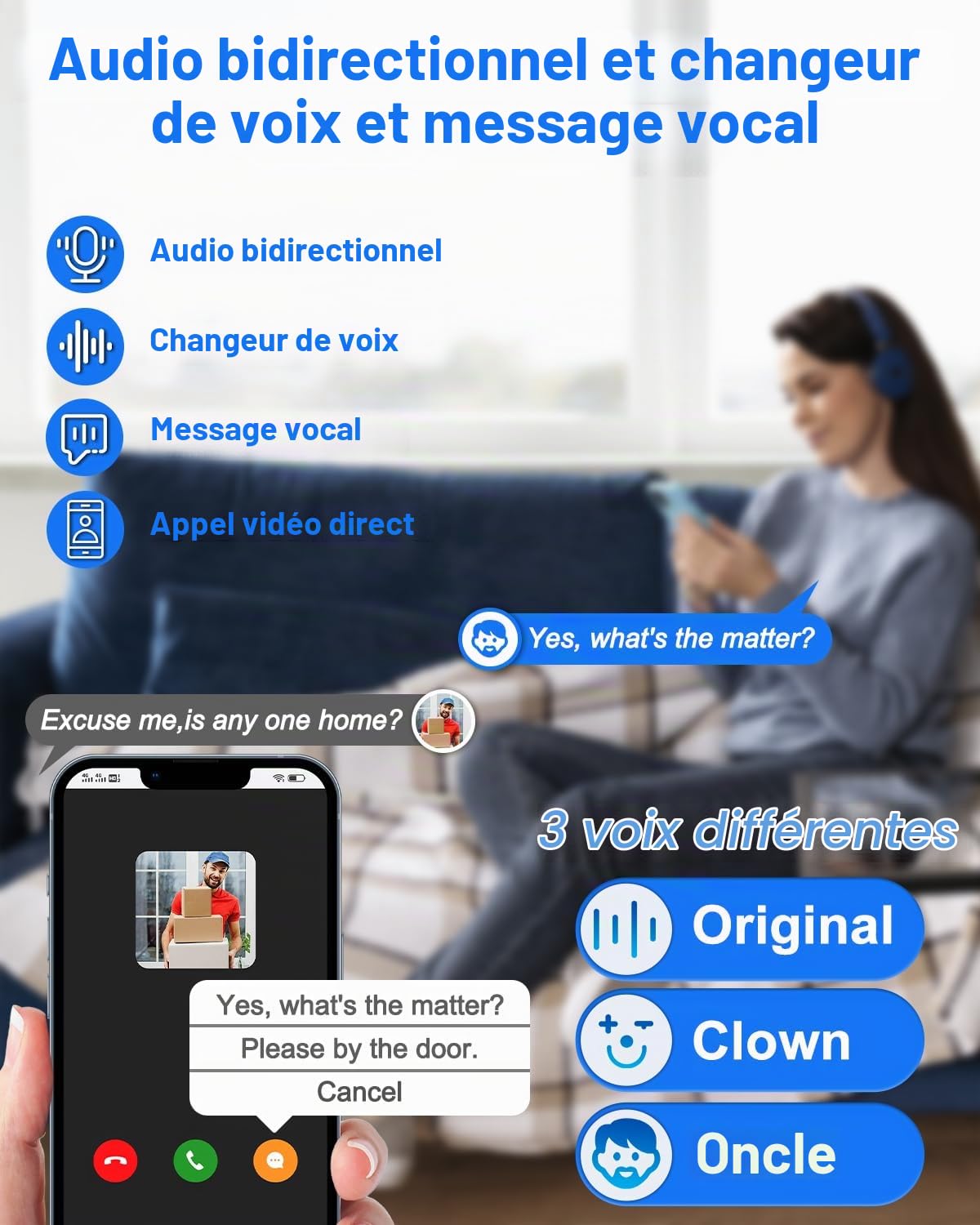 UCOCARE 4MP Sonnette sans Fil avec Camera, Sonnette sans Fil Exterieure Etanche avec Carte Mémoire de 32 Go, Visiophone sans Fil, Aucuns Frais Mensuels, Détection Humanoïde, Alerte Instantanée