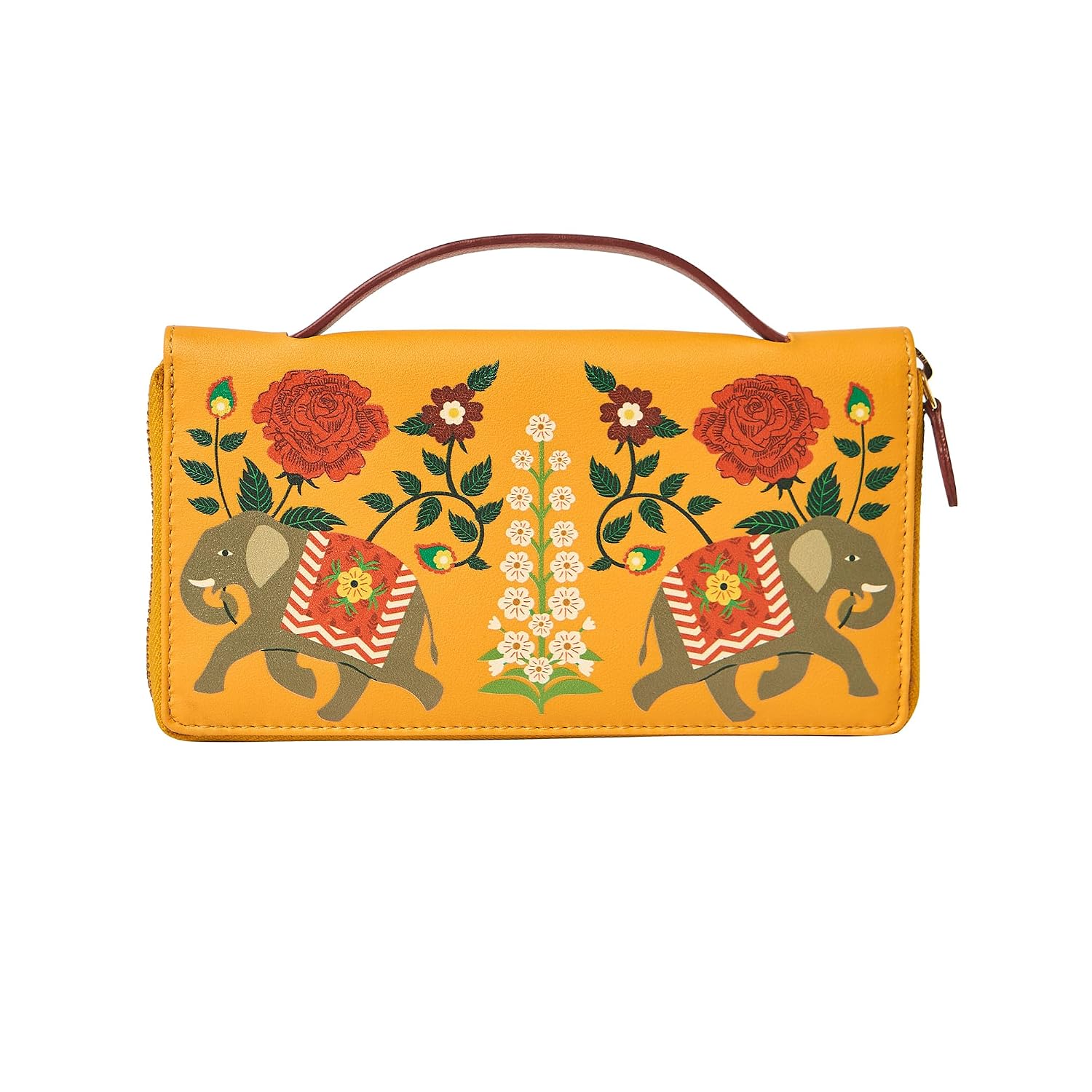 Chumbak Mustard Wallet for Women, Zipper Closure, Top Handle, Palace Memoirs Collection, Stylish Designer Handbag Purse Wa... - Review, Price and Buying Guide