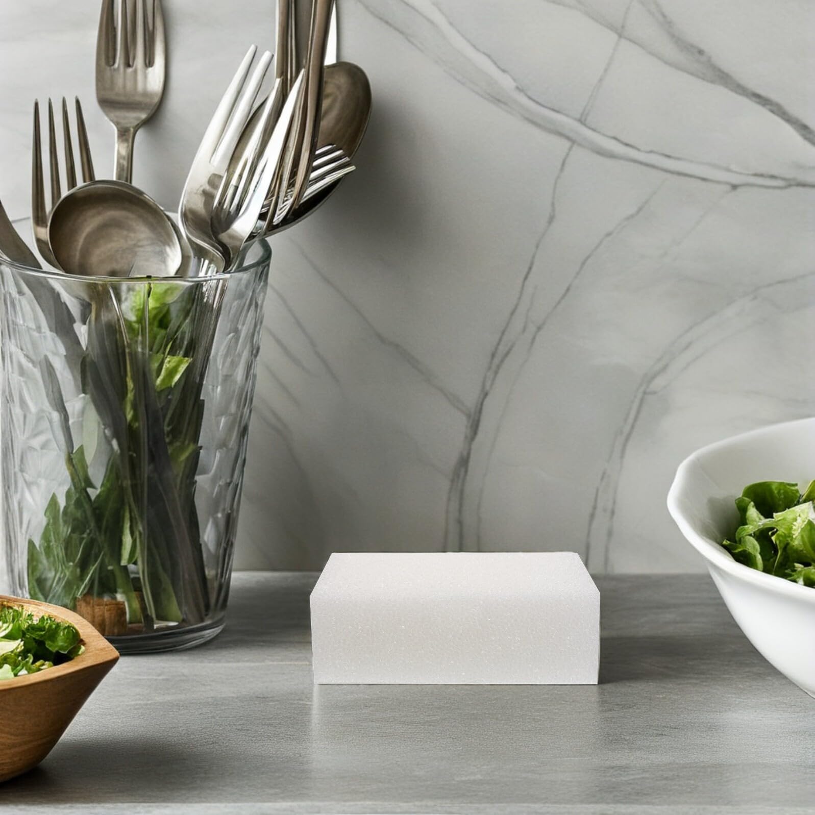 CALLARON Esponjas Desgarrables para Lavar Platos de Color Claro 120 Unidades, Esponjas de Cocina Finas y Absorbentes, Material No Abrasivo para Utensilios Antiadherentes, Limpiezas