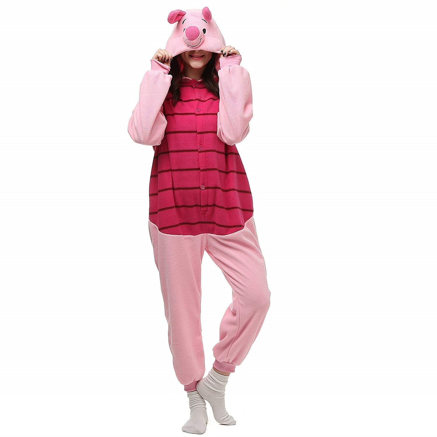WinVicHalloween Onesies Pig Adult Unisex Cosplay Animals Pajamas Costumes Xmas