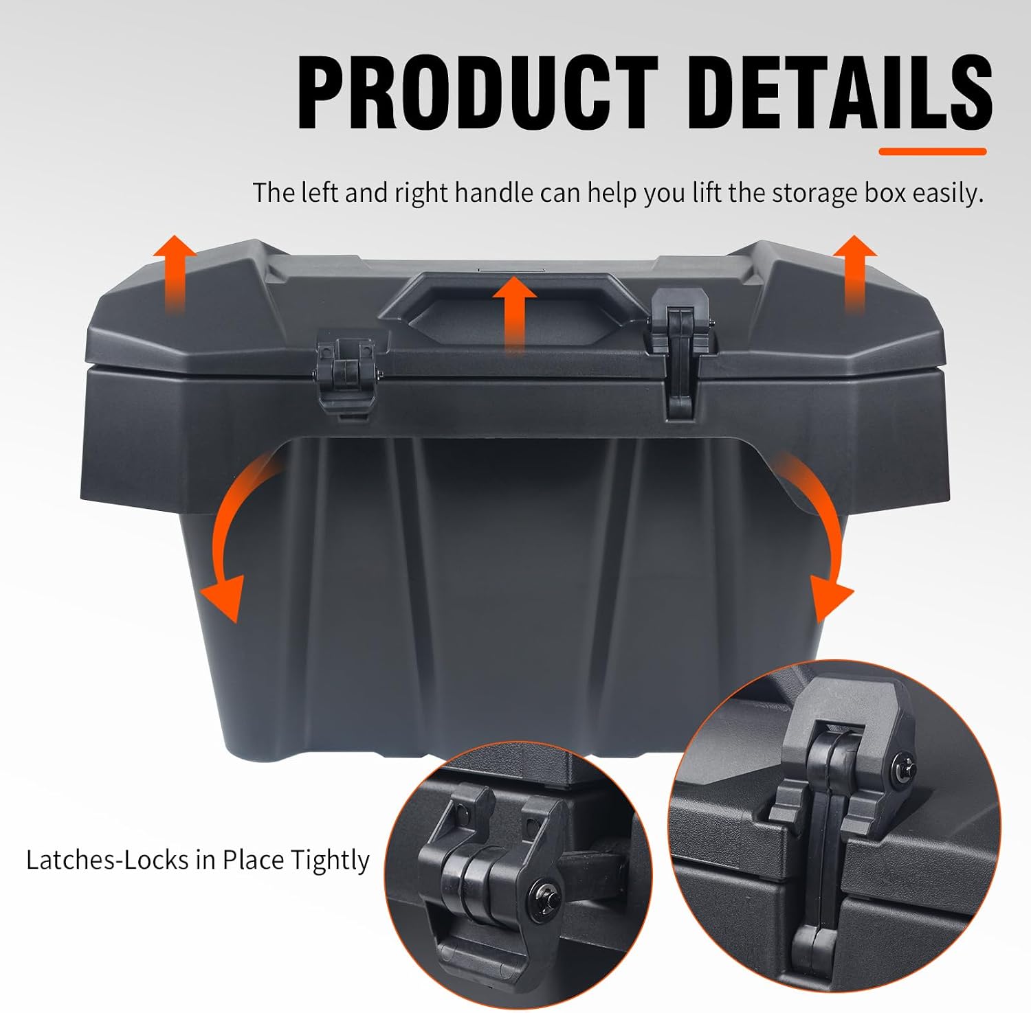 82 QT Forward Cargo Box Compatible with 2024+ Polaris RZR XP 1000/ XP 4 1000 Accessories UTV Water Resistant Forward Cargo Storage Box with Two Lockable Latches Replacement for 2889611