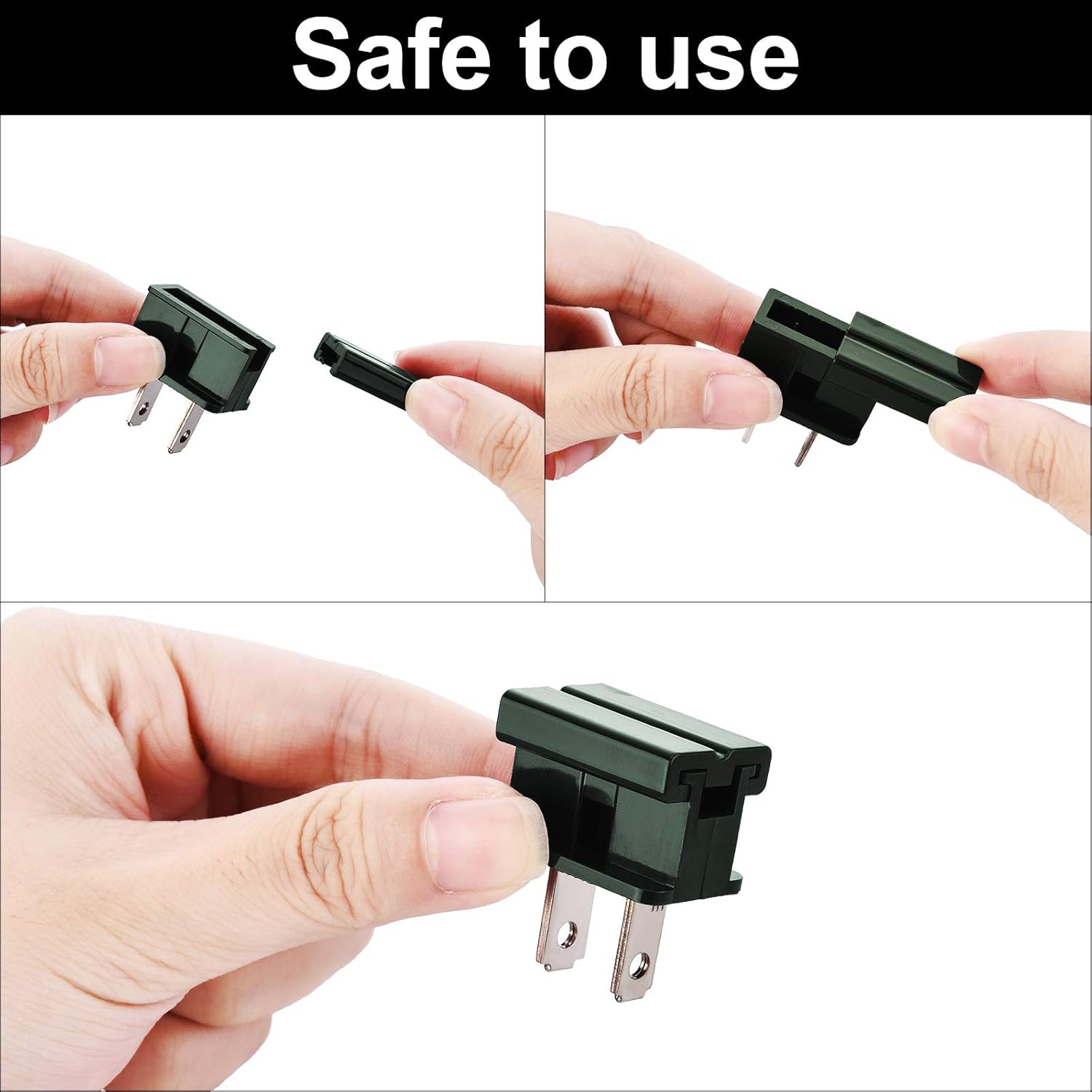 Frienda 15 Pieces Christmas Lighting Male Vampire Plugs, SPT-1 Gilbert Zip Slip on Electric Plug Christmas Party Decoration (Green)