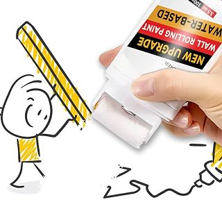 White Paint for Walls, Portable Paint Roller Kit for Effortless Cleaning & Pristine Walls, Small Roller Brush Repair Kit Remove Stains, Scratches, Yellowing, Water-Based, Ready to Use