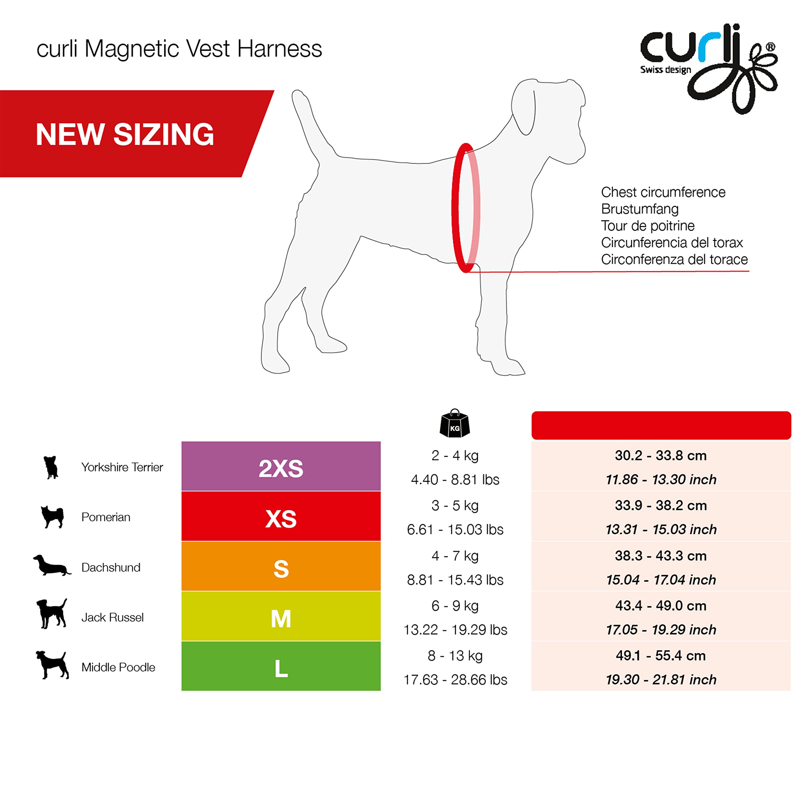 Magnetic Vest Harness Air-Mesh V2 Red 2XS