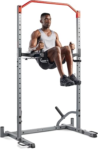 Miniatura 7 de Sunny Health & Fitness Power Cage Squat Rack Upgrade Attachments, Dip Bar, Plate Bar Holder, Belt Squat, J Hook, Lat, Adapter, U Ring, Pull Up Bar,