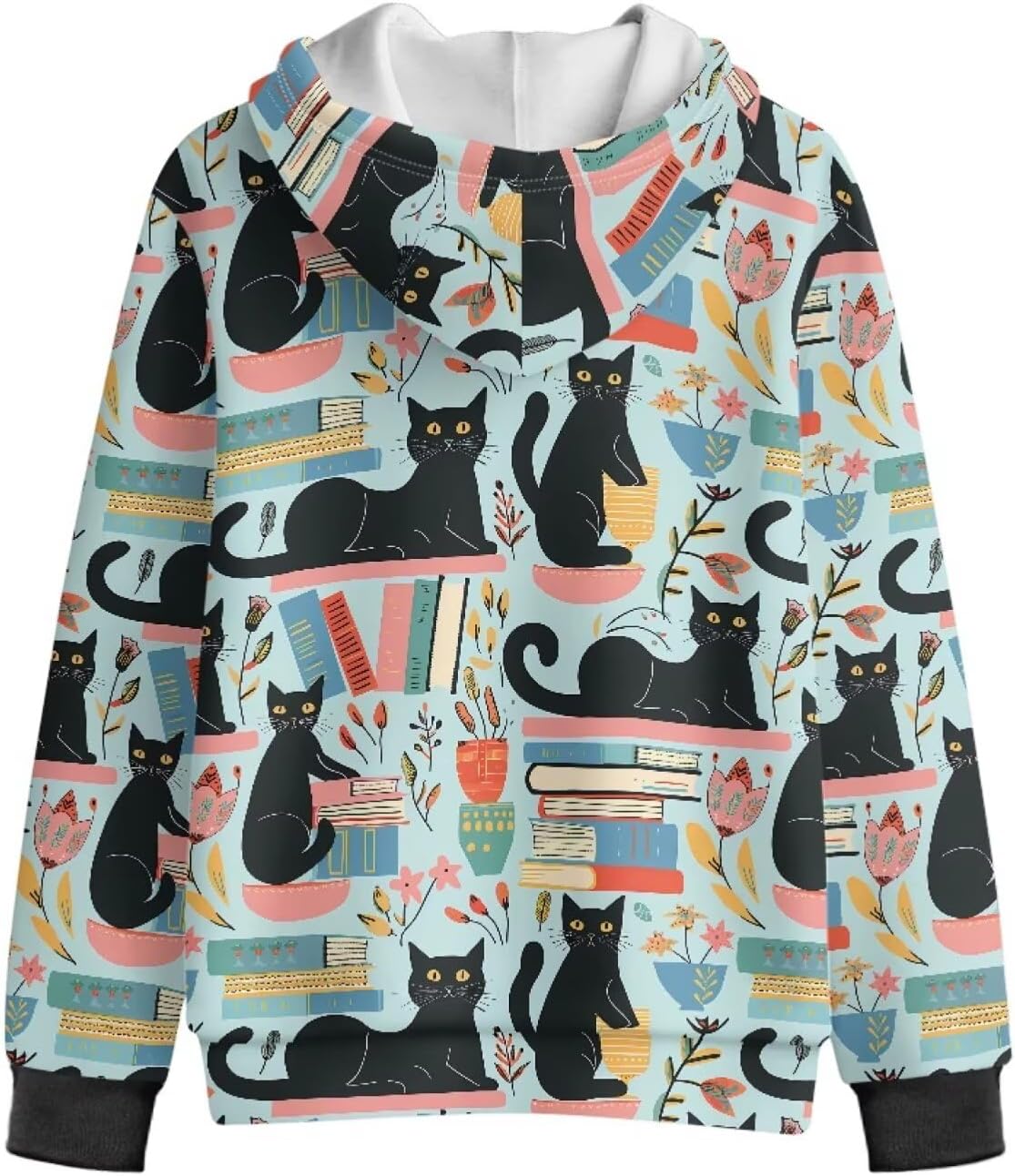 Girls Zip Up Hoodies Fleece Lined Hooded Sweatshirts with Kangaroo Pockets Long Sleeve Jacket