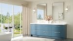 TETOTE 24 x 36 Miroir de salle de bain en nickel brossé en nickel, miroir à cadres en métal, verre trempé, miroir mural moderne de ferme pour décoration (horizontale/verticale)
