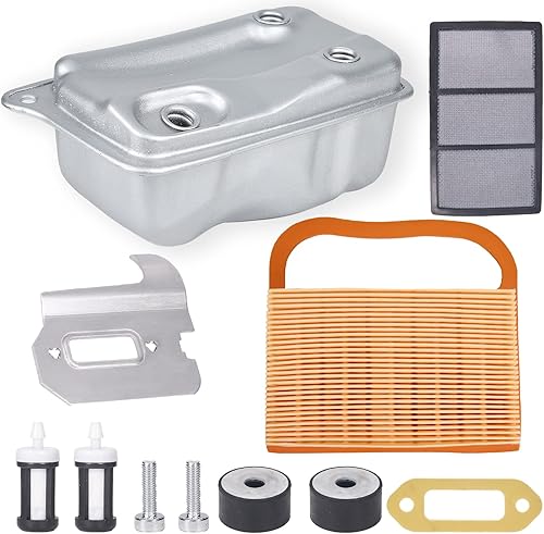 4238-140-0611 Kit de reemplazo de juntas de silenciador de escape con filtro de aire 4238 140 4401 Pre limpiador para Stihl TS410 TS420 Cut-Off