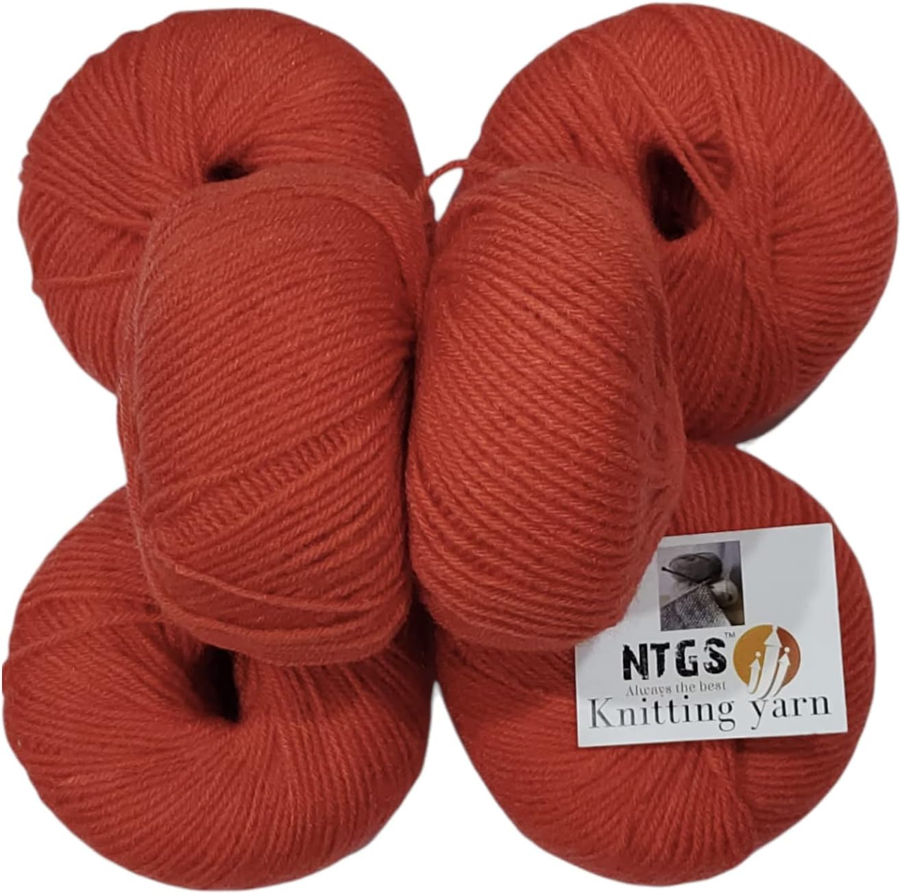 - Baby Soft 100% Acrylic Wool (CG Red) (6 PC) 4 ply Wool Ball Hand Knitting Wool/Art Craft Soft Fingering Crochet Hook Yarn, Needle Knitting Yarn Thread Dyed Shade no-25