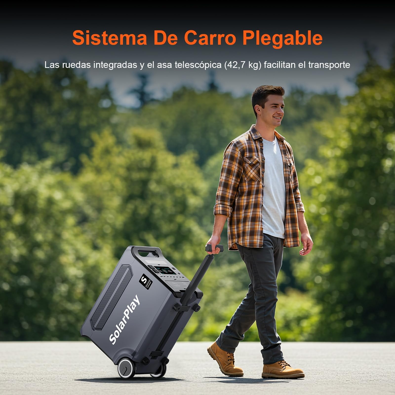 SolarPlay Q3600 Power Station Portatile 3600W (Picco 7200W), Batteria di Backup 3840Wh LiFePO4,Ricarica Ultra-Rapida 1.5h,Generatore Elettrico Portatile per Casa,Camper,Vanlife e Emergenza Energetica