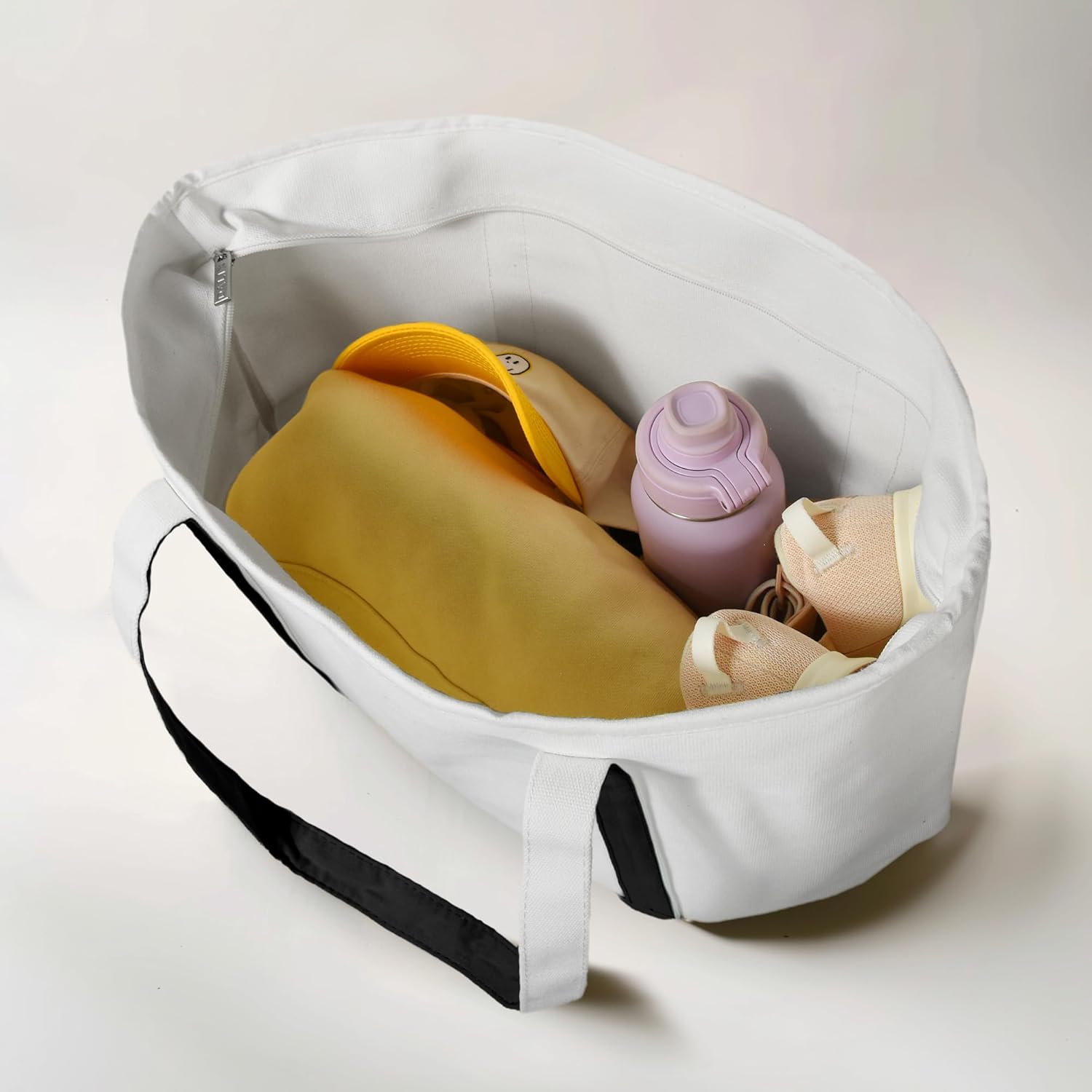 DALIX 23" Premium 24 oz. Cotton Canvas Shopping Tote Bag - Image 5