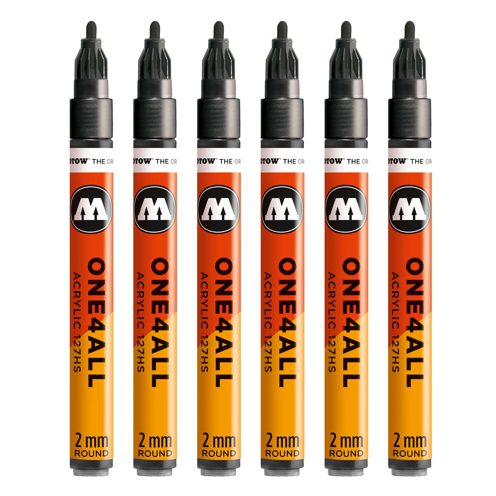 Molotow MO127301 One4All 127HS # 223 Marker Pen – Metallic Black (Pack of 6