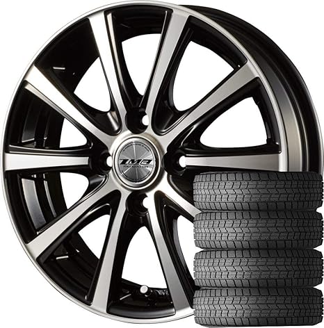 Amazon スタッドレスタイヤ ホイール 4本セット グッドイヤー Goodyear アイスナビ 7 165 60r15 Zma S1r Bpエディション 15 4 5jj 4 100 Et45 ブラックポリッシュ タイヤ ホイールセット 車 バイク