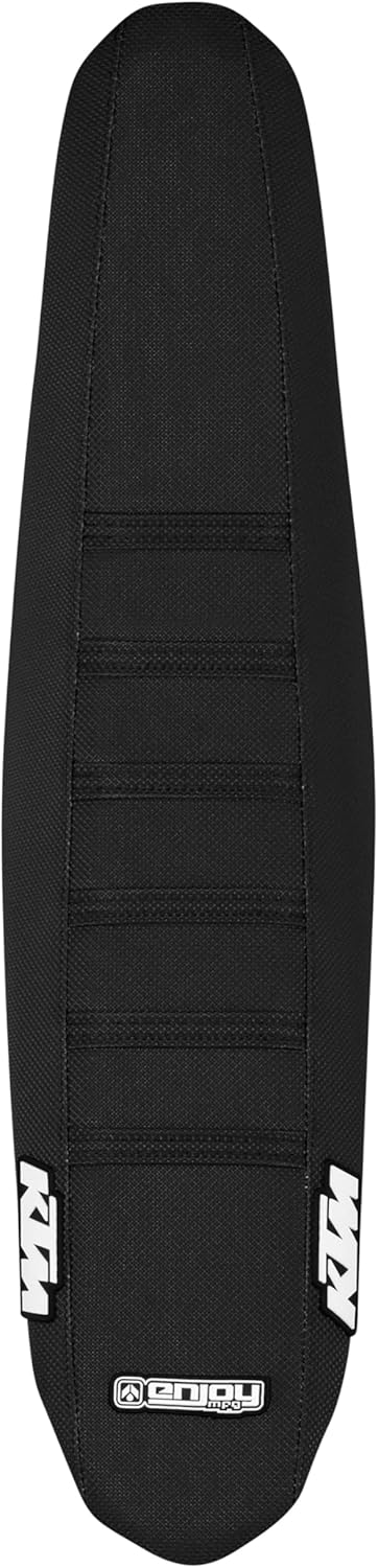 Enjoy Mfg Seat Cover - Compatible with KTM 2011-2015 SX SXF 125 150 250 350 450 Logo #47 (All Black with Black Ribs)