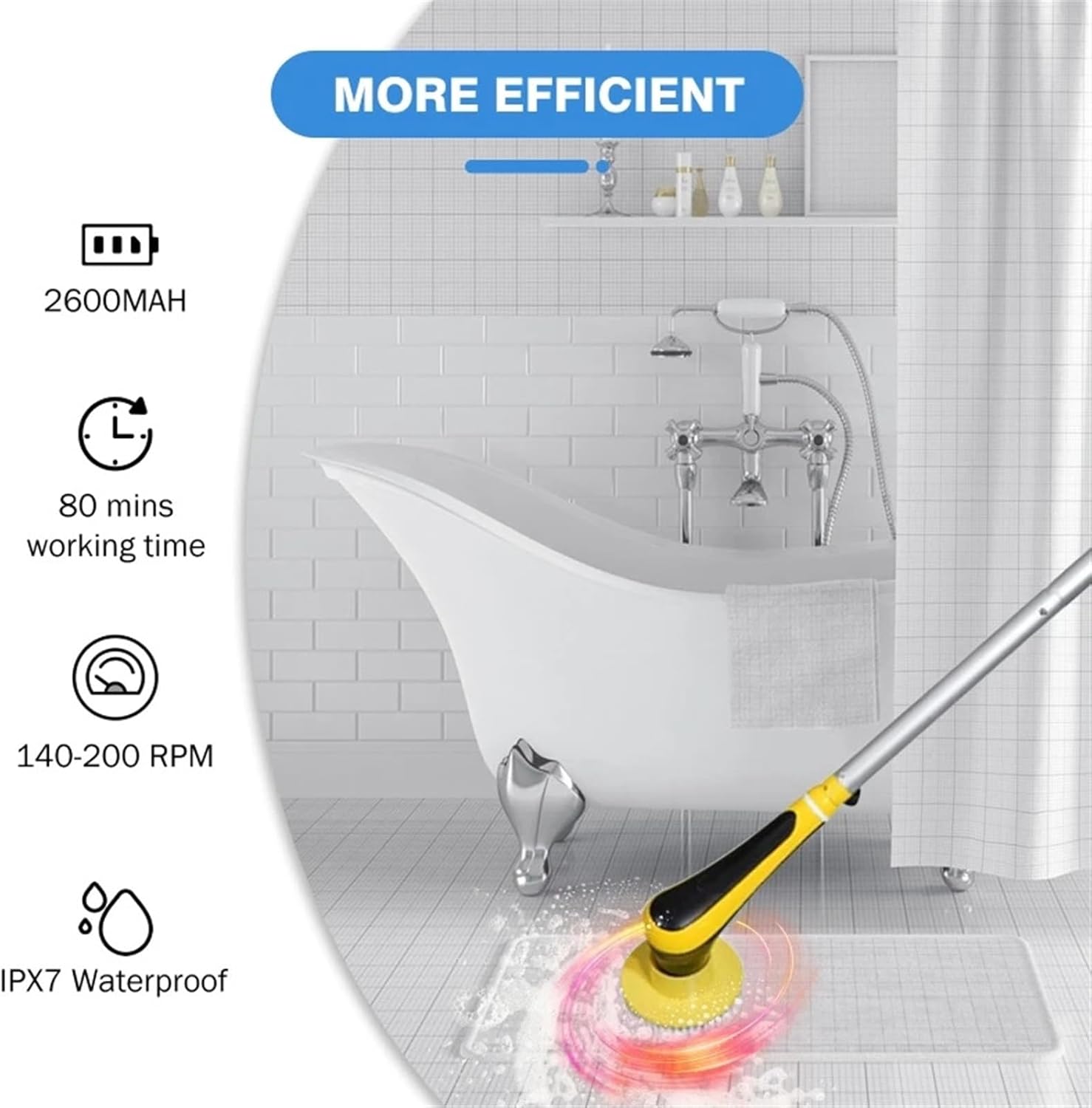 10-in-1 USB Electric Cleaning Brush Electric Spin Cleaning Scrubber Electric Cleaning Tools Kitchen Bathroom Cleaning Gadgets