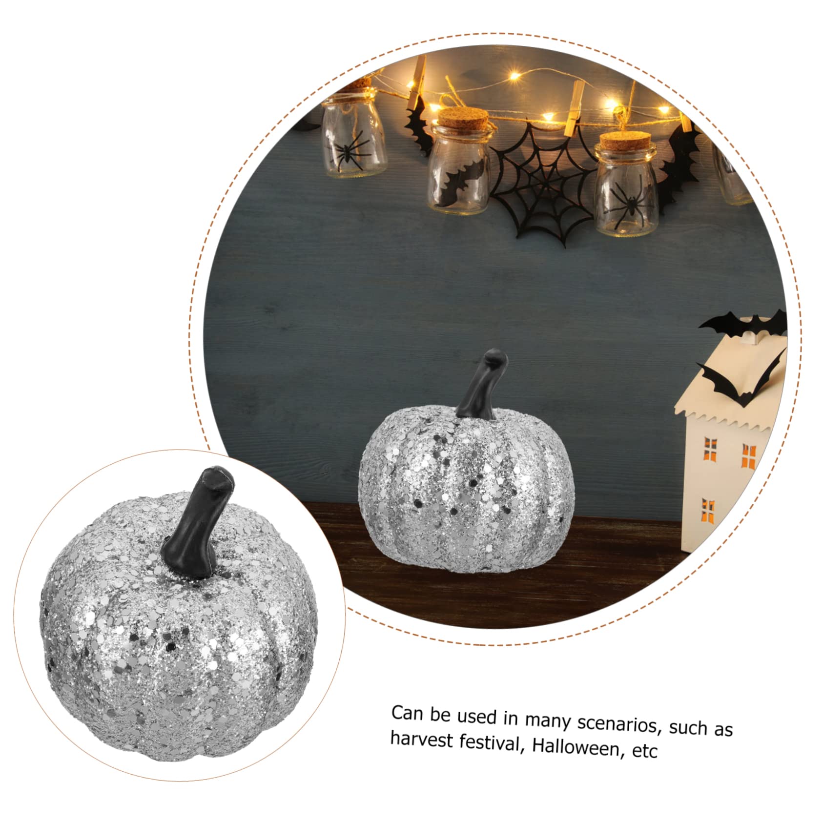 Alipis 40stücke Teiliges Dekorative Schaumkürbisse Mit Glitzer Für Halloween Erntedankfest Und Partys Kreative Und Lebendige Deko Für Zuhause Garten Und Schule