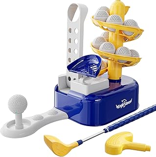 EagleStone Kids Golf Toys Set Outdoor Lawn Sport Toy with 15pcs Training Golf Balls & Clubs Equipment, Indoor Exercise Gam...