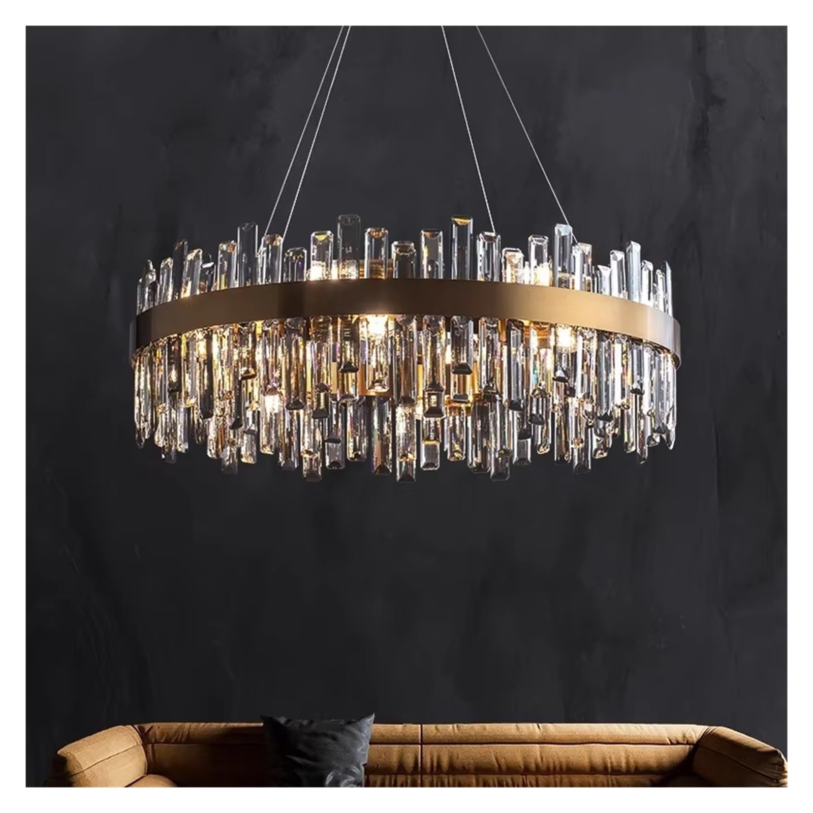 KXEcoLife Crystal Chandeliers Luxury Dining Room Pendant Lights Living Lamp Modern Home Decor Lustre Table Hanging Fixtures