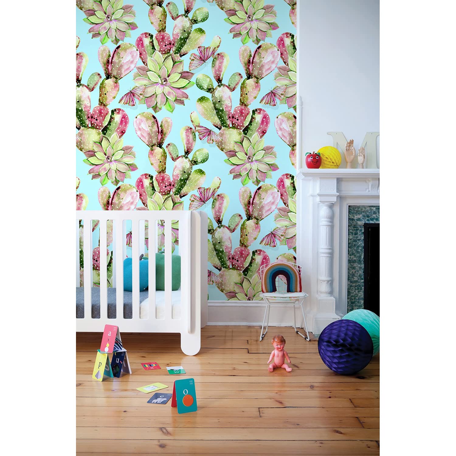 Papier peint latex haut de gamme Coloray à motif décor floral cactus 290x290