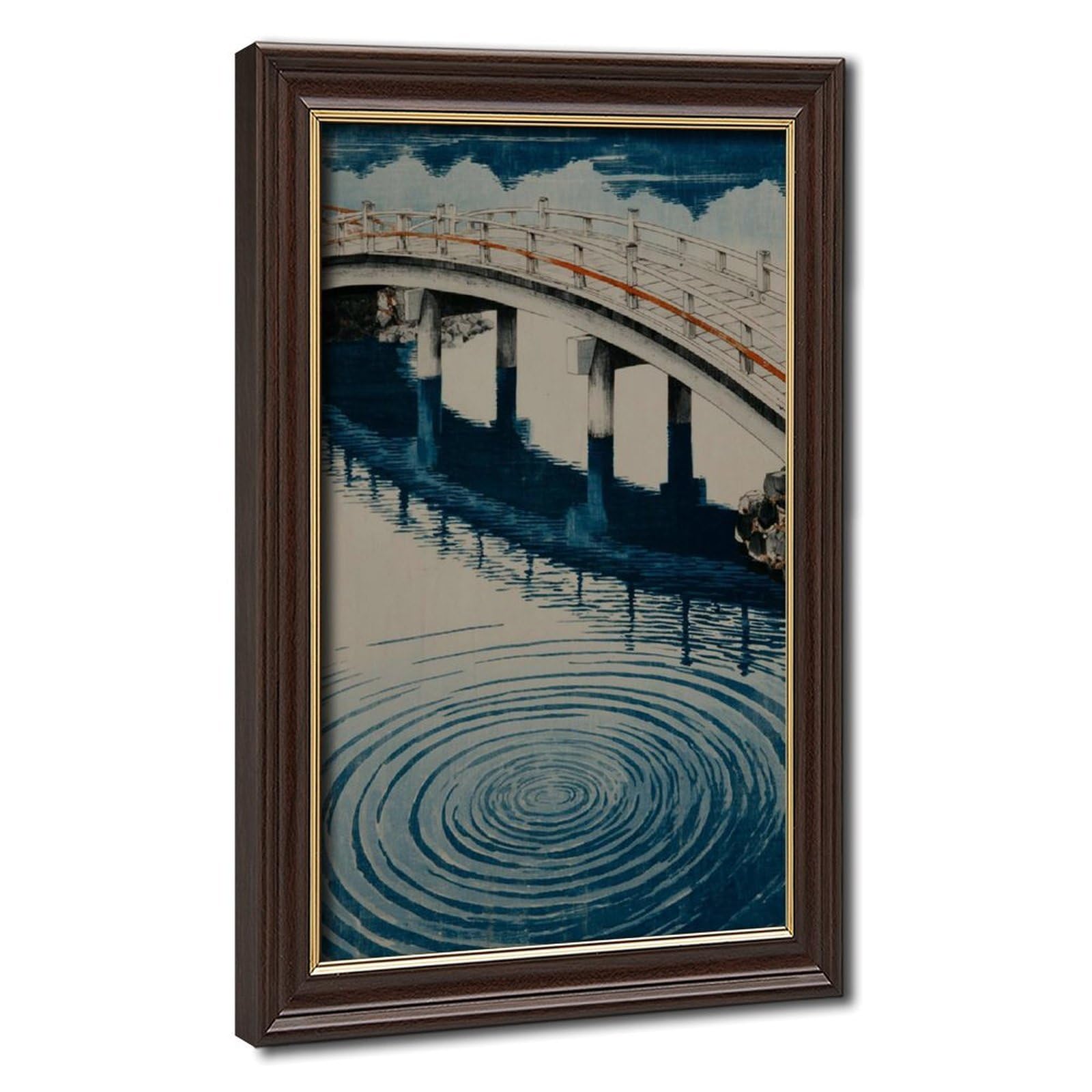 Bareronor Japanese Bridge P Canvas Poster Bedroom Decor Landscape Office Room Decor Gift 12" L X 18" W
