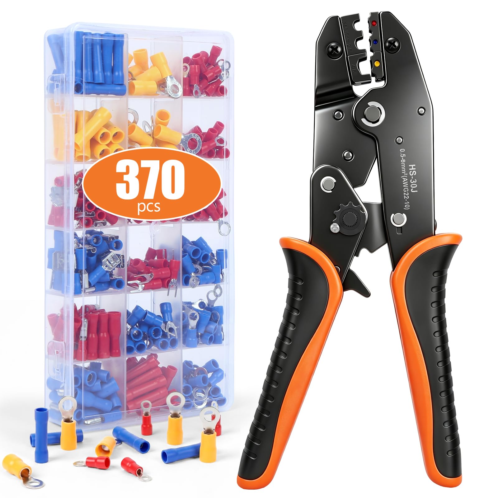 AOOWU Insulated Wire Terminal Crimping Tool Kit, Ratchet Crimping Plier