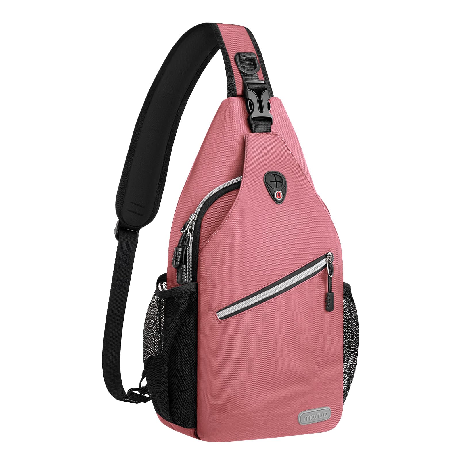 MOSISO Sling Backpack, Multipurpose Crossbody Shoulder Bag Travel Hiking Daypack, Dusty Rose, Medium
