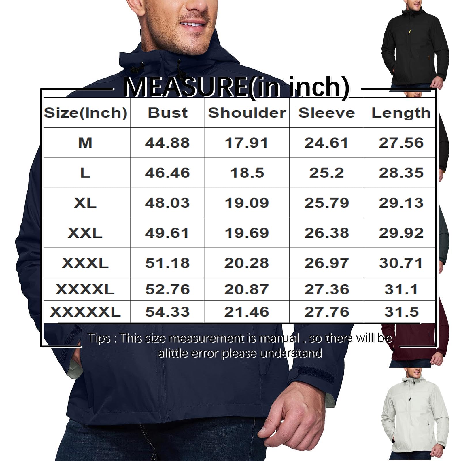 Regenjacke Herren Wasserdicht Softshelljacke Für Wandern Outdoor
