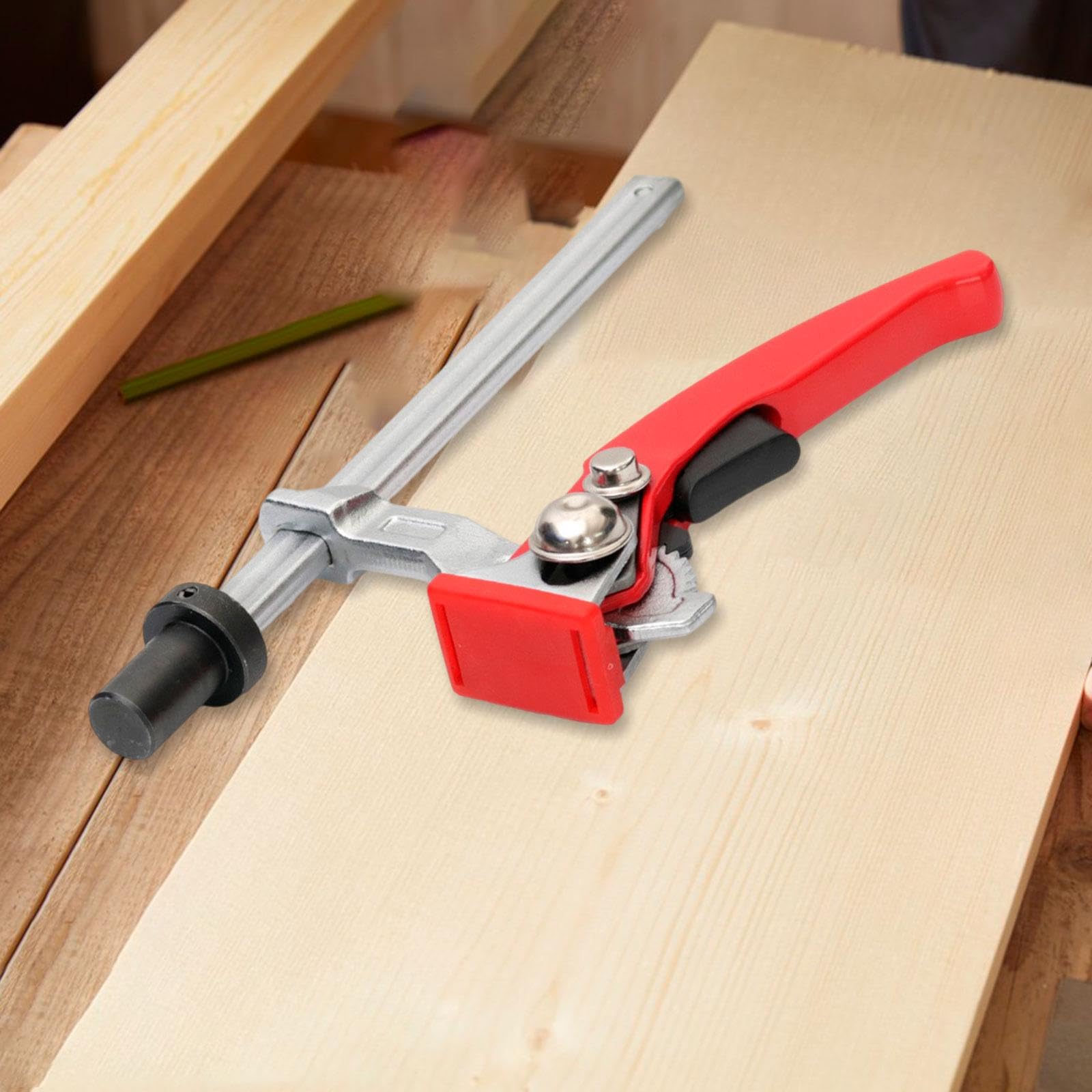 Generic Morsetto Da Tavolo per Lavorazione Del Legno, Morsetto a Cricchetto Regolabile, Morsetto a Pressione a Fissaggio Rapido, Morsetto Da Tavolo a Cricchet, 20MM
