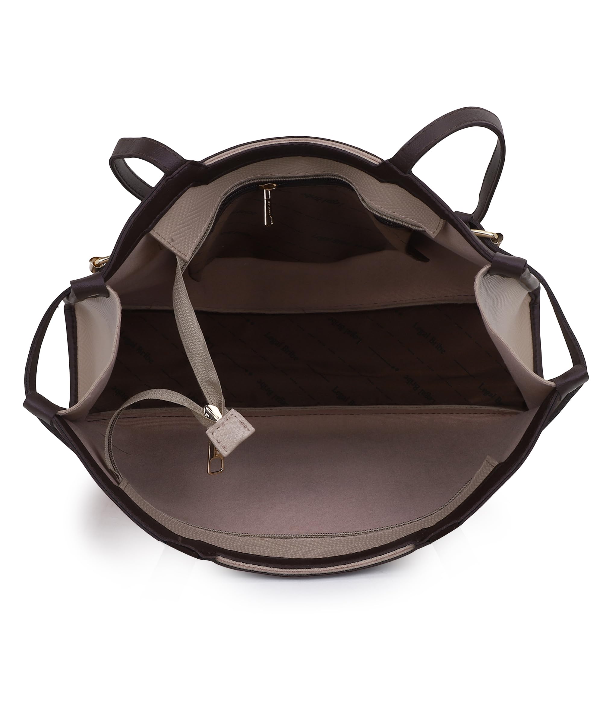 LEGAL BRIBE Stylish Buckle Tote Bag (Cream) 1
