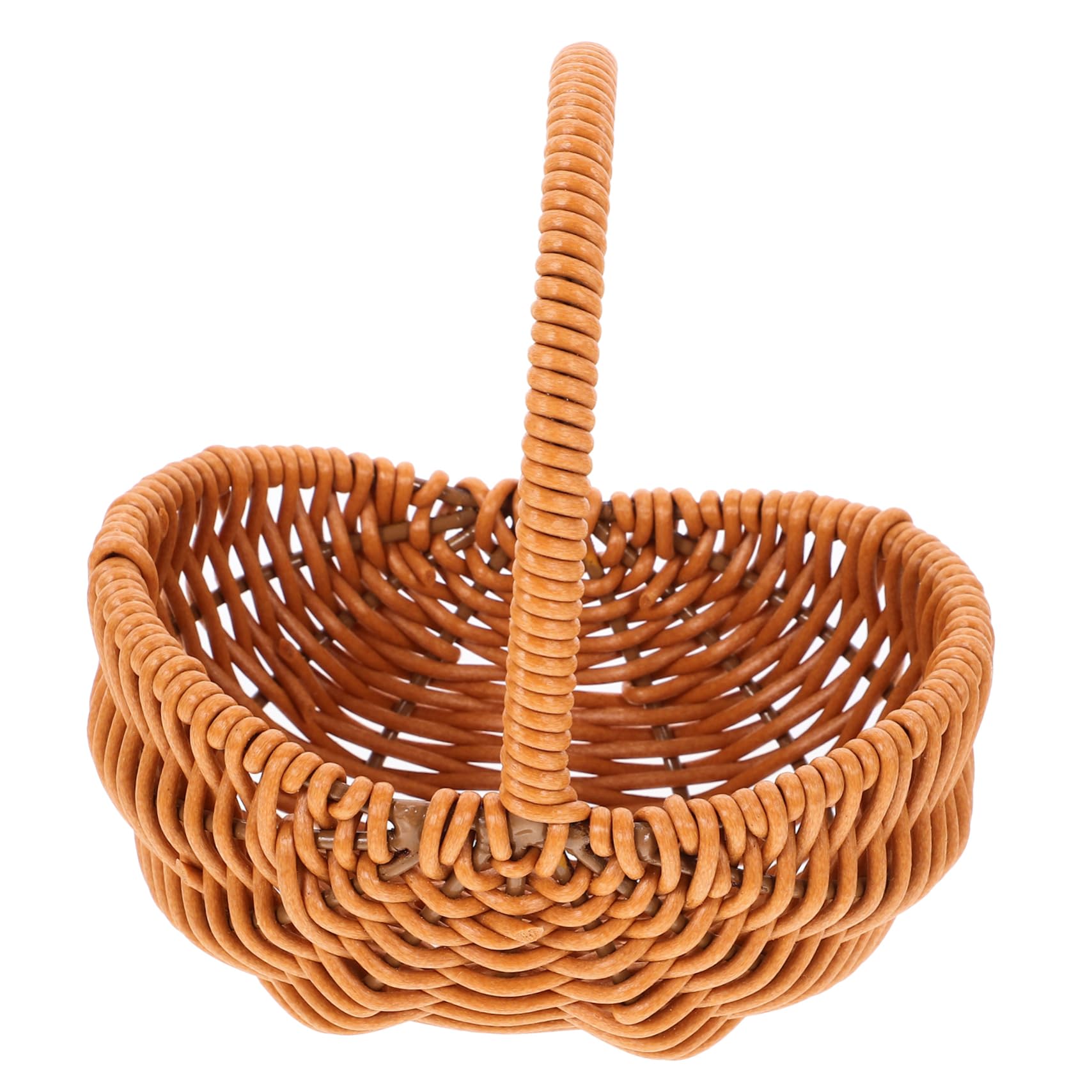 Alipis Rattan Shopping Basket Nappy Storage Containers Wicker Basket Storage Small Fabric Storage Baskets Lid Kitchen Bin Cube Woven Storage Basket Laundry Basket Pvc Light Brown