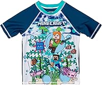 Vista 3 de Minecraft Zombie Creeper Alex Steve - Conjunto de traje de baño y traje de baño para niño pequeño a niño grande