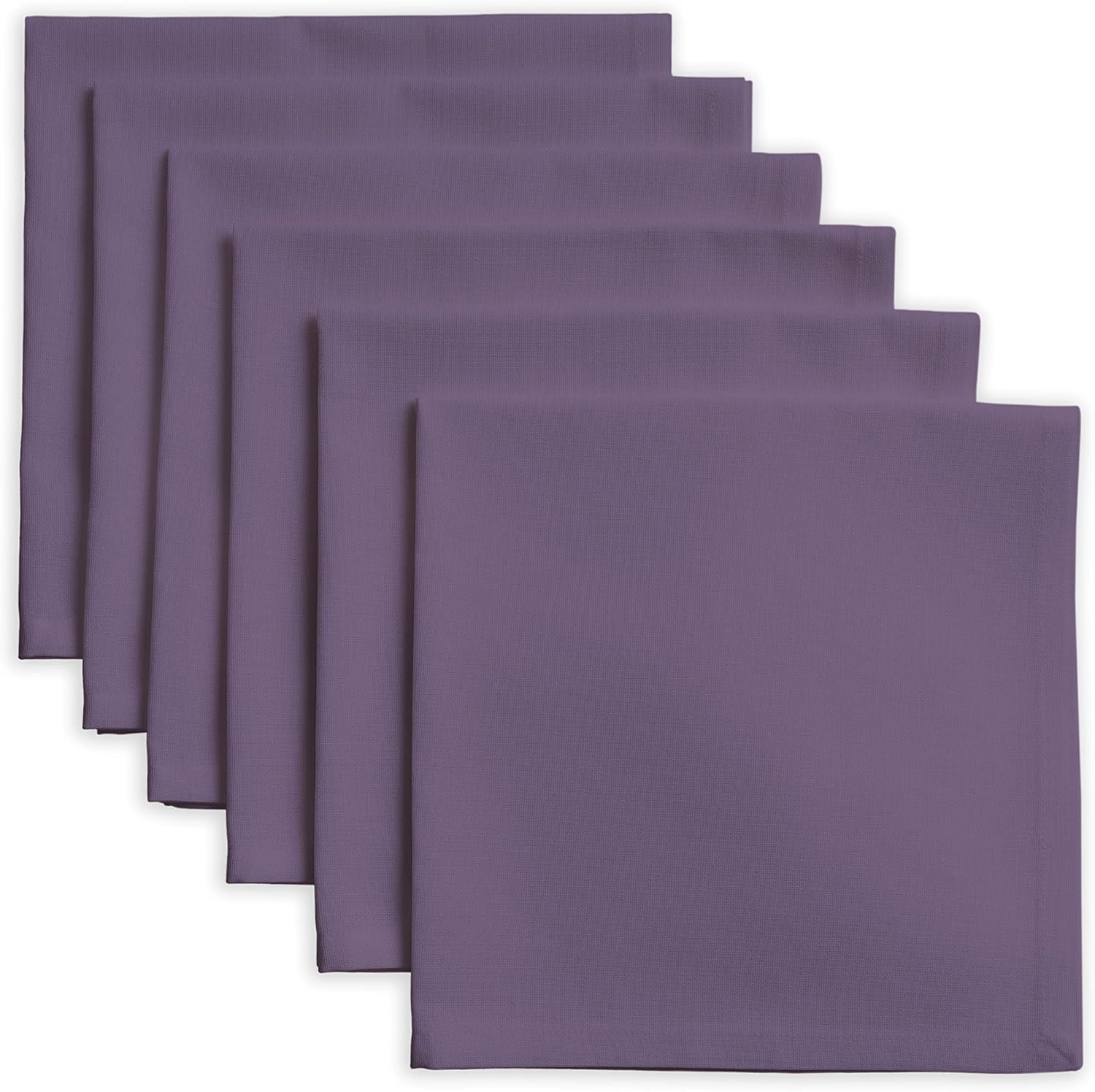 Calicot Napkins 100% Cotton Decorative Easter Napkin Washable Cloth Napkins Set of 6 for Home, Wedding, Restaurant, Buffet Party & Camping - Grape Compote (20" x 20")