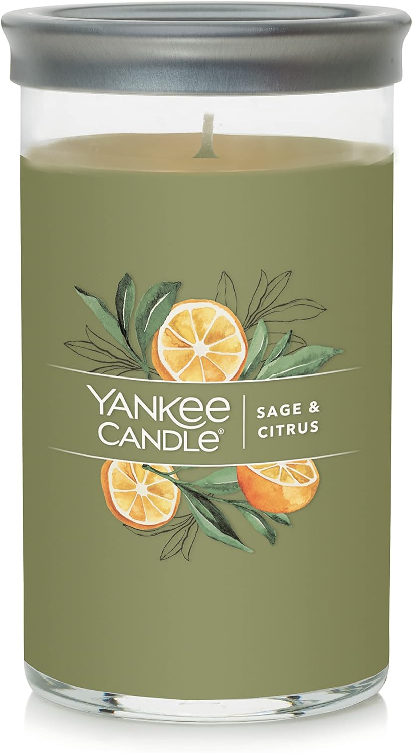 Yankee Candle Sage & Citrus Signature Medium Pillar Candle