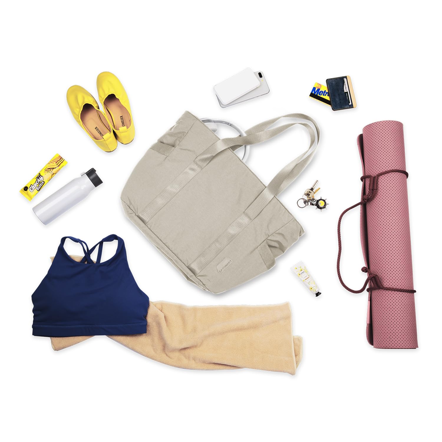 Bagsmart Bolsa de Viaje Grande Impermeable Mujer Multifuncional Deporte Equipaje de Mano