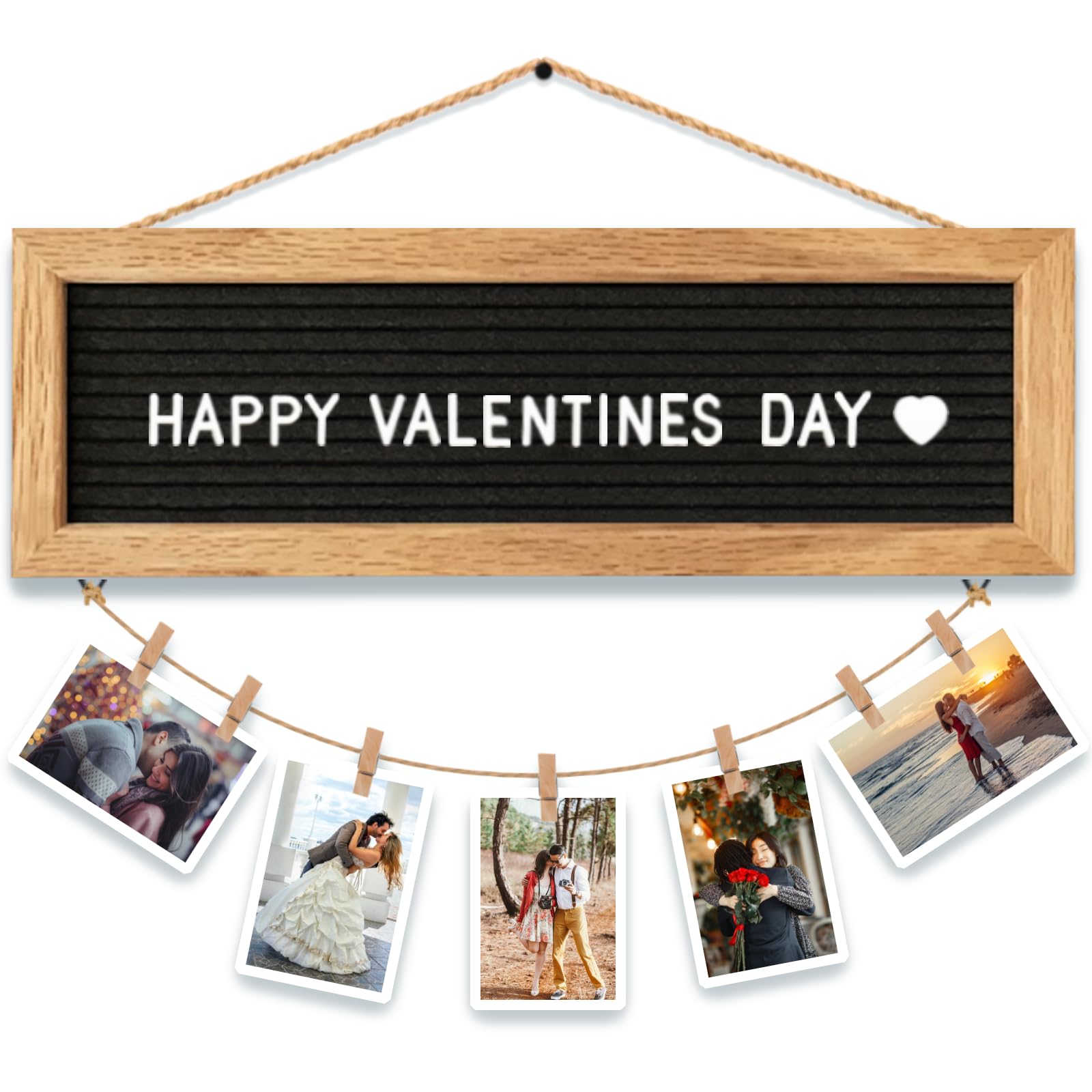 cjiawys picture frames collage wall decor picture frames for wall, felt letter board with 340 letters and 15 clips, unique diy photo frames, gifts for teen girls ages 10 11 12 13 years old christmas