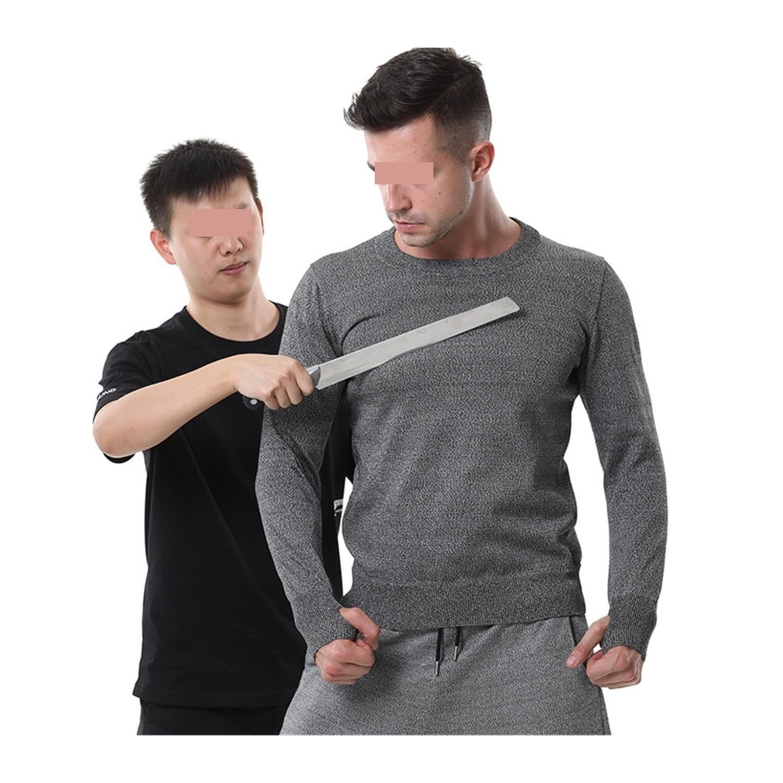 Rękawice robocze odporne na przecięcie, Samoobrona Anti-stab Anti Cut odzież t-shirty taktyczne męskie odporne na przekłucia ochroniarz koszula policja biznesmeni topy(S)