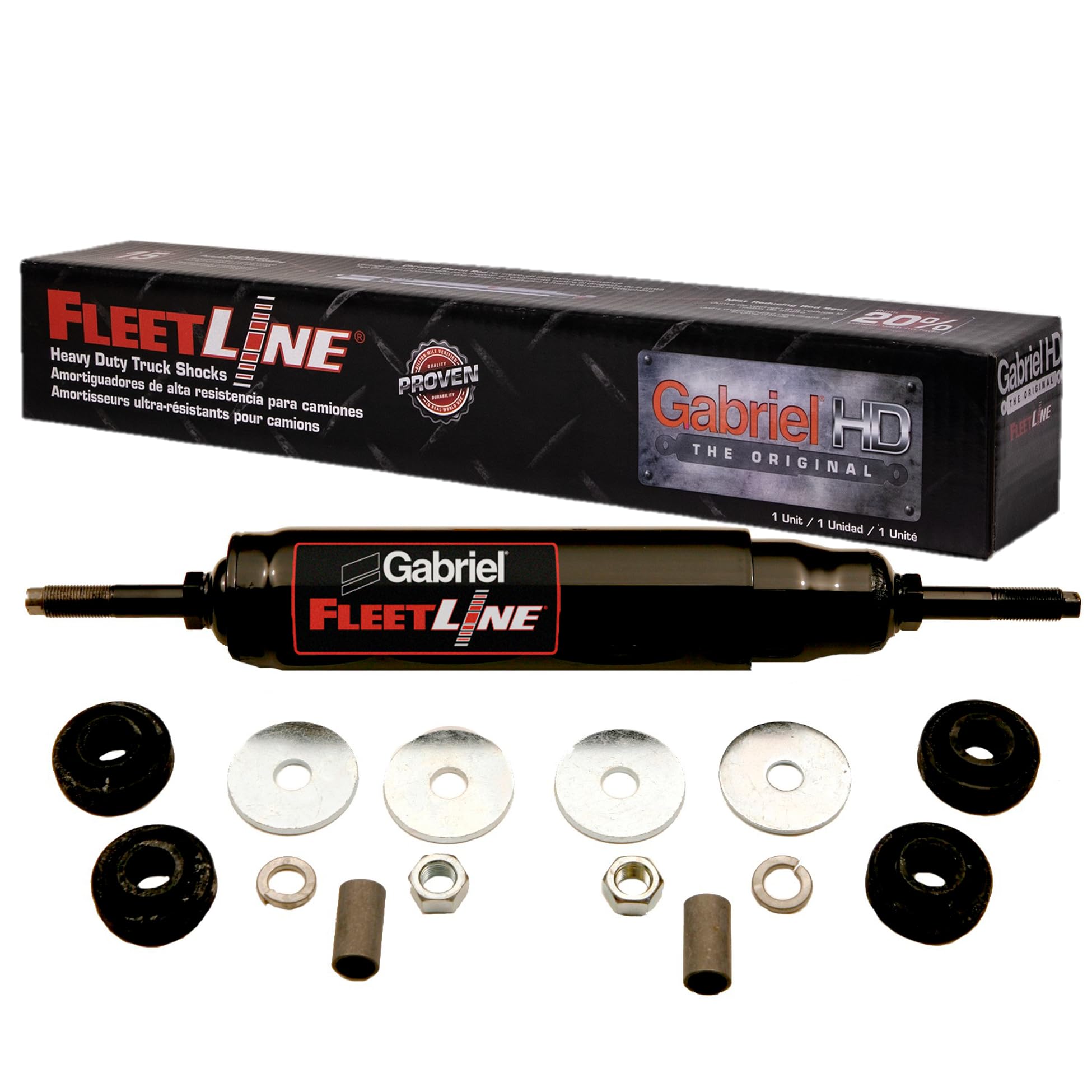 Gabriel 83318 FleetLine HD Truck Front Shocks Fits International Binder, F &amp; S Series, Metro &amp; Multi-Shop M1600, M1700, M1800 School Bus; OEM# 472414C91, 472367C91, CAX-921, 3919922