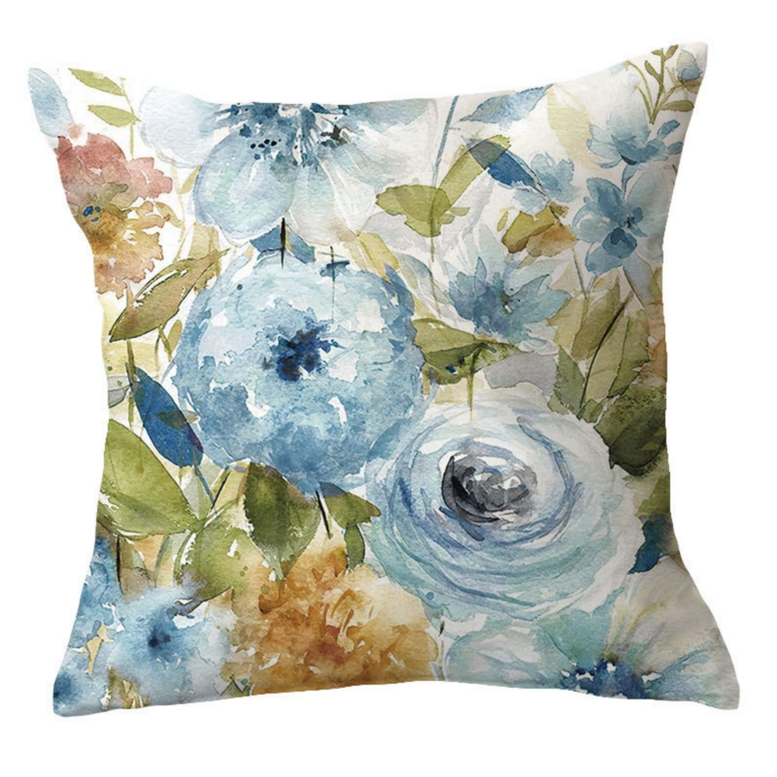 wxlmom Cushion Covers 40cm x 40cm Green Leaves Pillowcase Invisible Zipper
