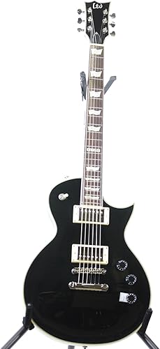 Guitarra Eléctrica LTD ESP de cuerpo sólido, con acaba en verde See Thru Green (LEC256STG EC256), Negro