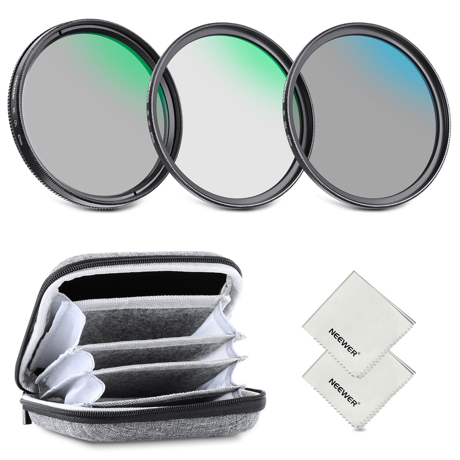neewer kit filtres nd 67mm avec étui