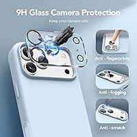 Vista 1396 de GONEZ Funda de silicona para iPhone 15 Pro Max, compatible con Magsafe, protector de cámara + protector de pantalla, forro de microfibra suave Negro