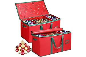 Organizer Storage Box 2X 64 Clear Dividers For Christmas Ornaments