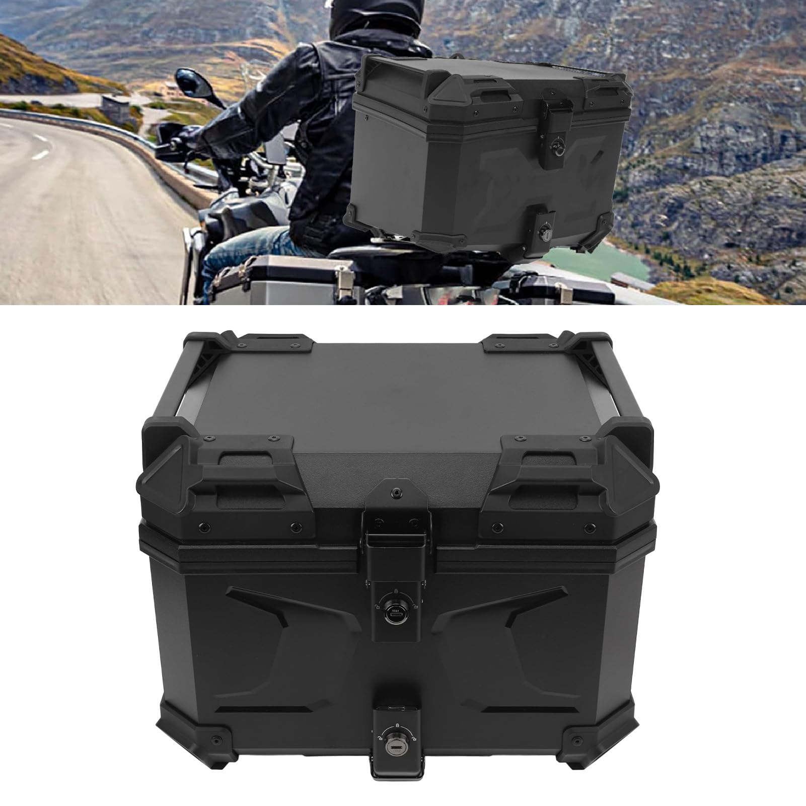 Luocute Kufer Górny Motocyklowy 45L, z szybkozłączką zabezpieczającą