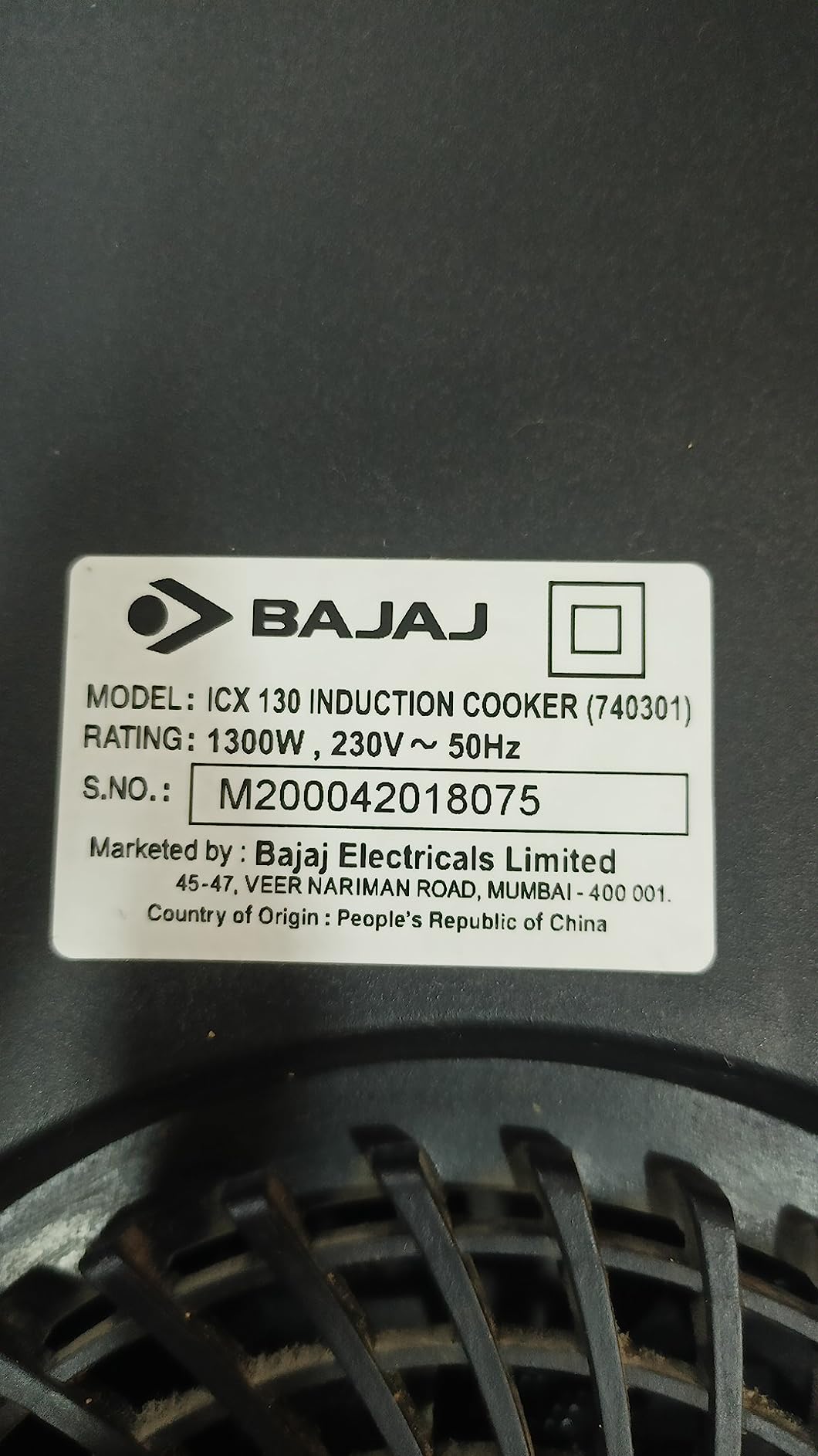 Buy Bajaj Icx 130 Push Button Induction Open Cooktop (Black) Online at