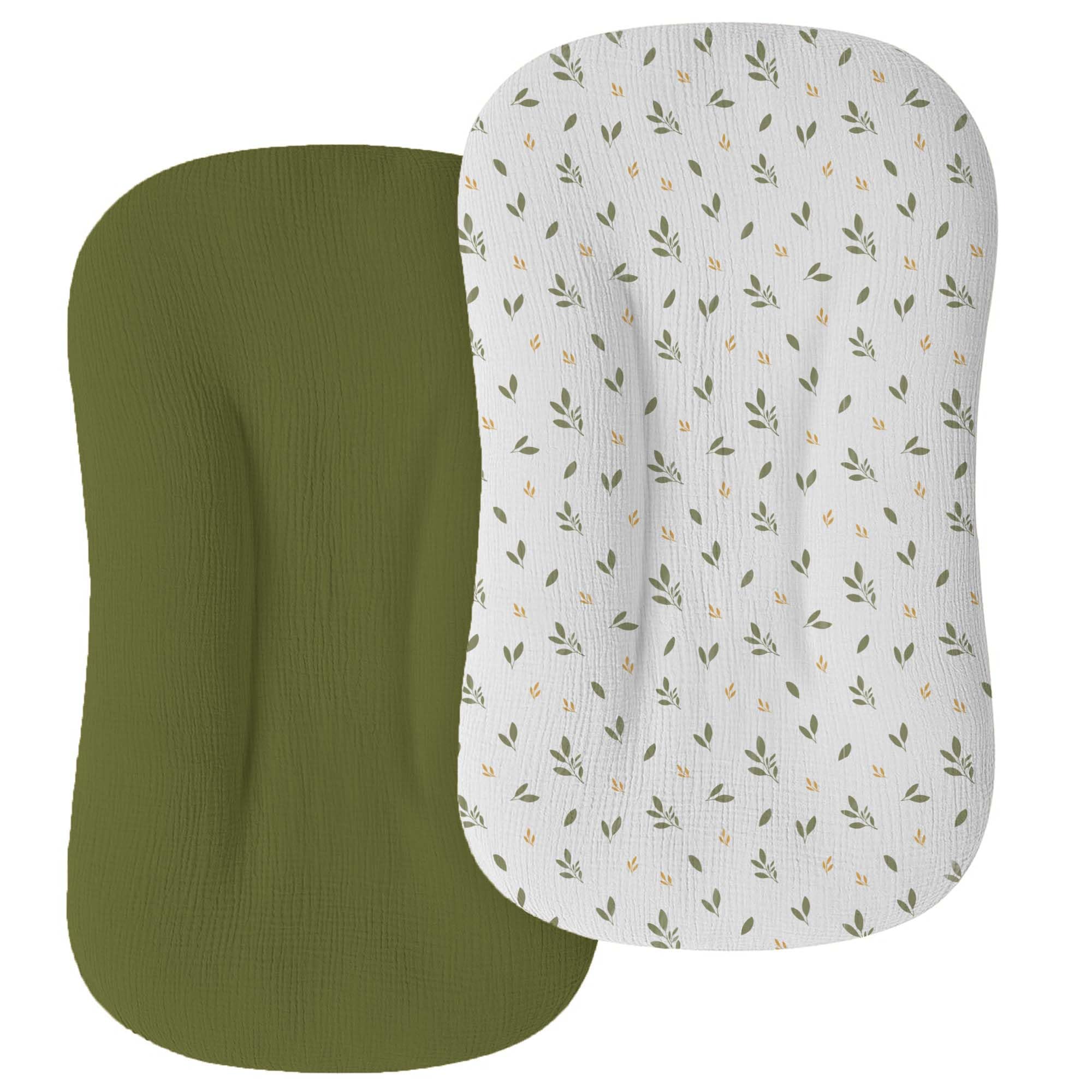 Mi Flor Muslin Baby Lounger Cover 30.7"x20" – Snug Fit for Snuggle Me Organic Infant Lounger – Ultra Soft, Breathable, CPC Certified, Non-Shrink